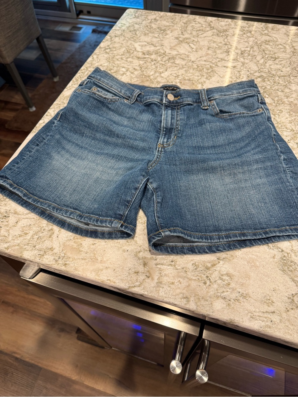 Banana Republic Women's Mid-Rise Denim Shorts in Blue Wash